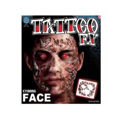 Tinsley Cyborg Temporary Face Tattoo